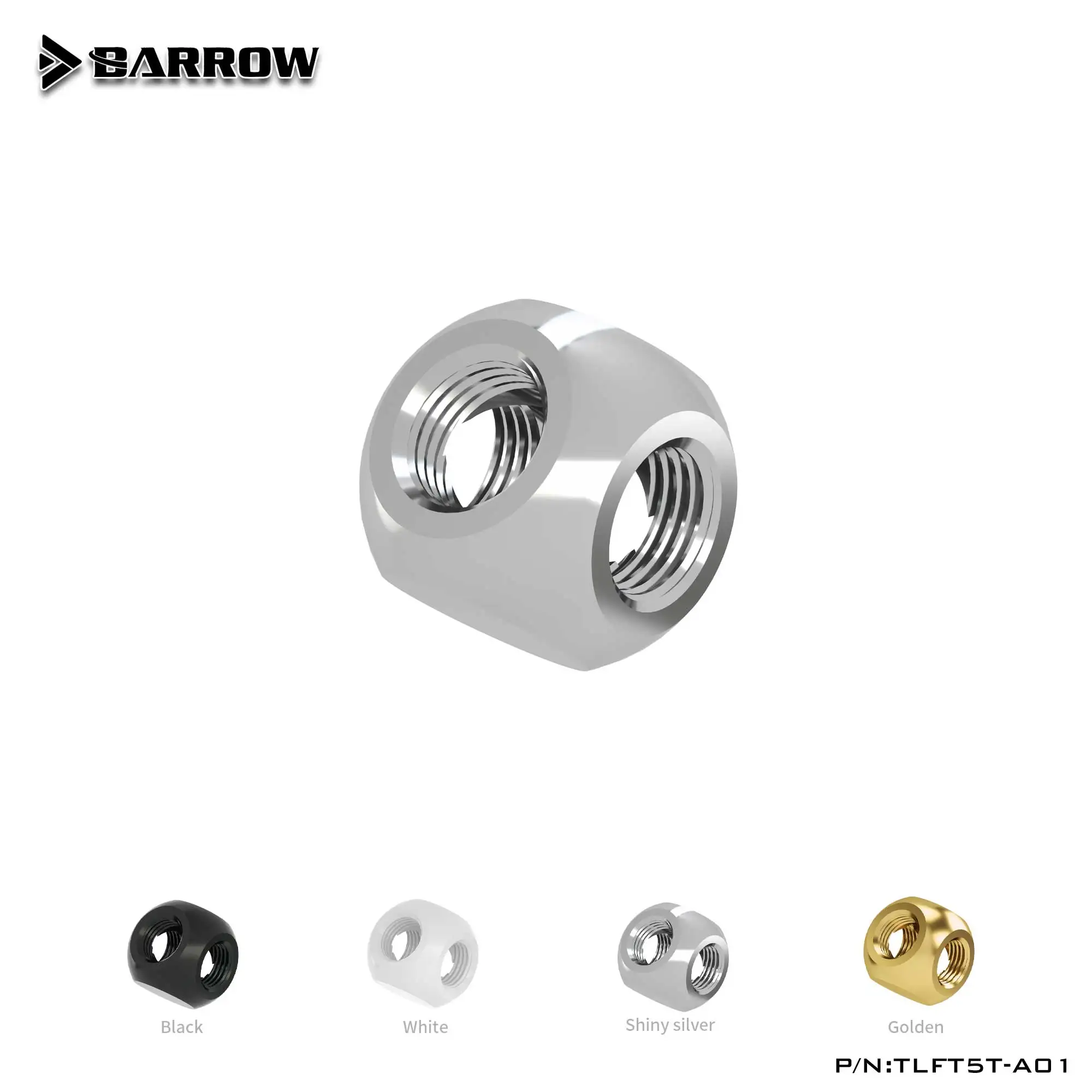 

Barrow TLFT5T-A01 G1 / 4 "X5 Black White Silver Gold 5-Way Cubic Adaptor Seat Water Cooling Computer Accessories