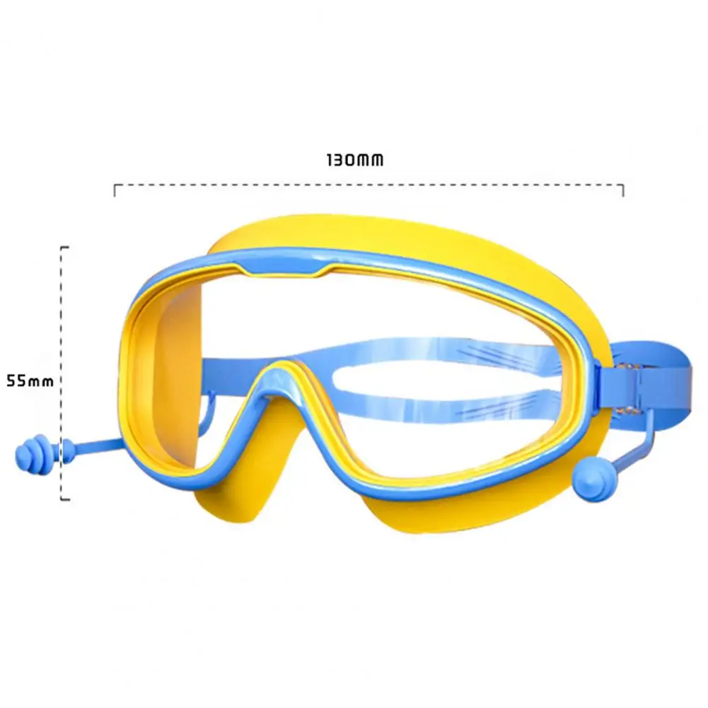 Swimming Goggles Transparent With Earplugs Kids Goggles Wide Vision Comfortable Leak-proof Pool For Diving Summer Swim