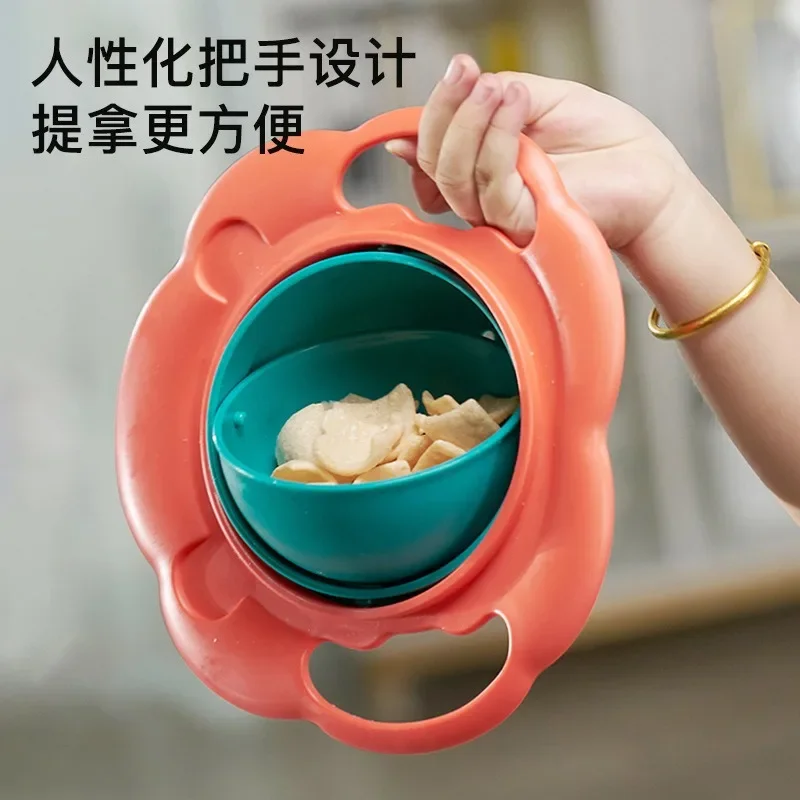

Baby Baby Children's Bowl 360 Degrees Rotating Gyro Bowl Lion Bowl Balance Do Not Fall To Eat Rice