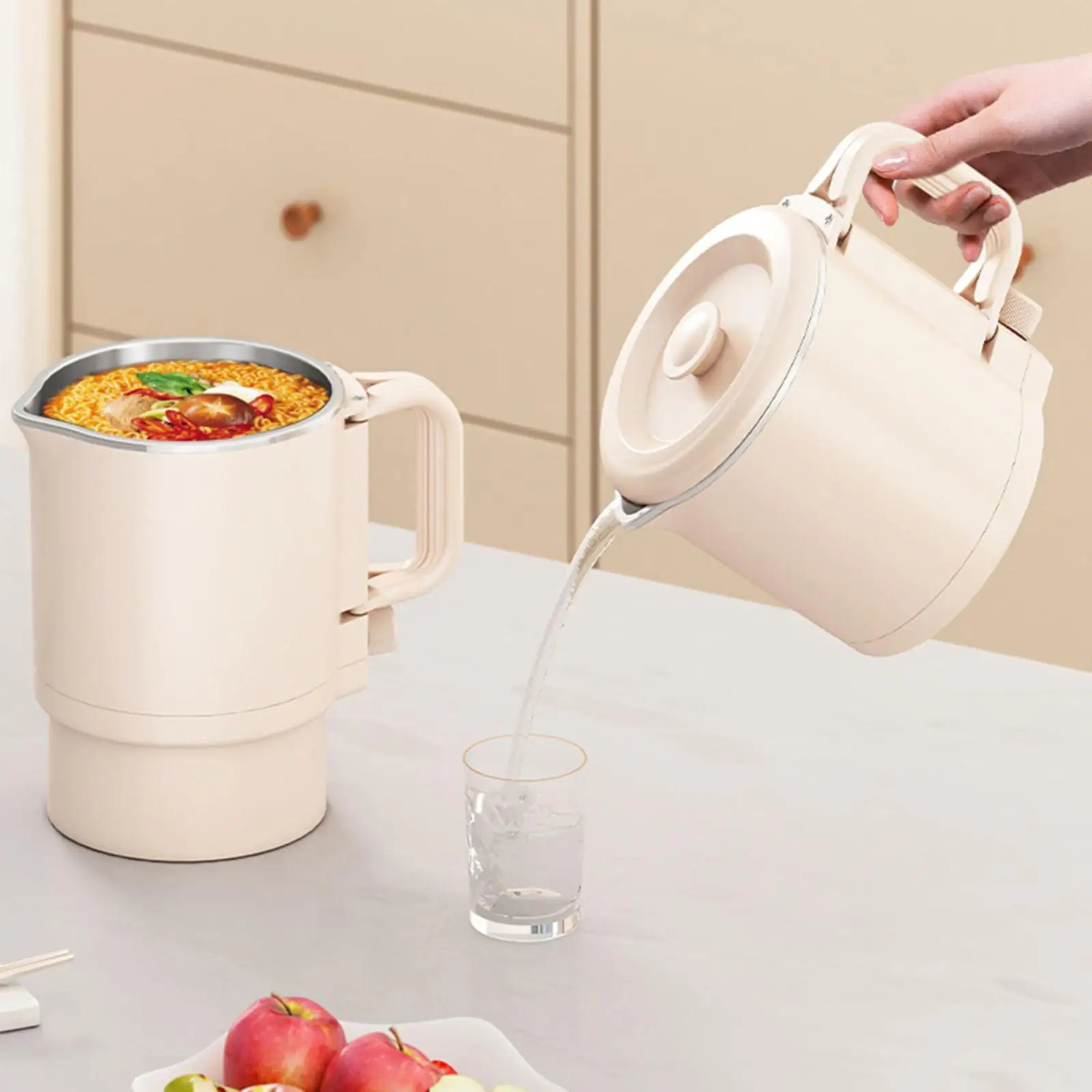 Foldable Travel Electric Kettle 800ml Coffee Kettle for Outdoor Hotel Office 4
