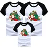 Cute Christmas Family Matching T-shirts Mom and Daughter Clothes Father and Kids Tees Cotton 5
