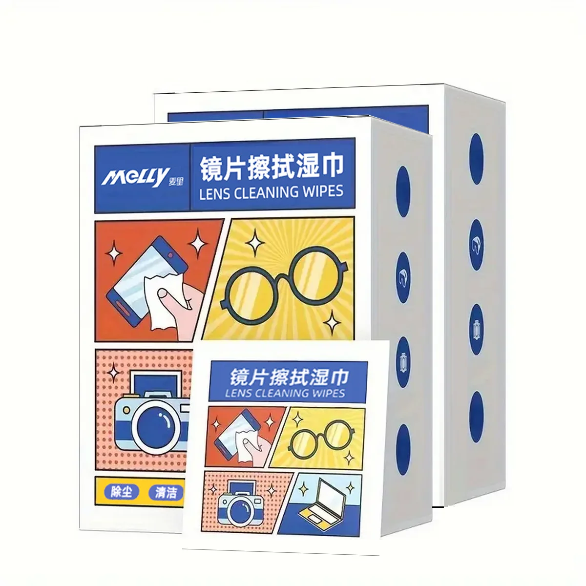 Disposable Multi-Purpose Cleaning & Anti-Fog Wipes for Lenses, Jewelry, and Screens (100/200 Pack)