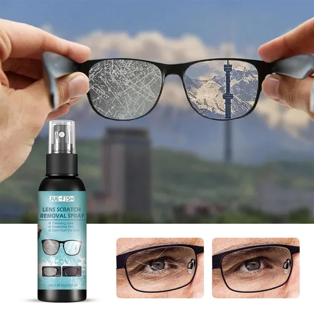 Lens Scratch Removal Spray, Eyeglass Windshield Glass Repair Liquid,  Eyeglass Glass Scratch Repair Solution, Glasses Cleaner Spray for  Sunglasses