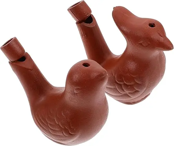 1pcs Creative Ceramic Water Bird Whistle Kids Drawing Warbler Song Chirps Baby Bathtime Musical Toys Tea Tray Ornaments Tea Pets musical toy