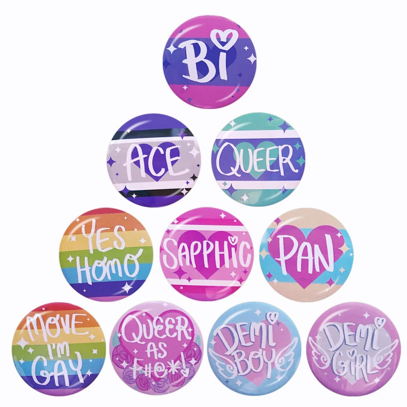 

_ Bi Pride 10 шт. 12 мм/16 мм/18 мм/20 мм/25 мм/30 мм круглая фотография стеклянный кабошон демонстрационная фурнитура с плоской задней стороной