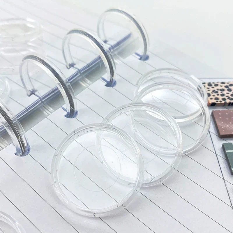 100pcs Super Clear Mushroom Planner Binding Discs Notebook Binder Rings Office School Supplies loose leaf notebook binder