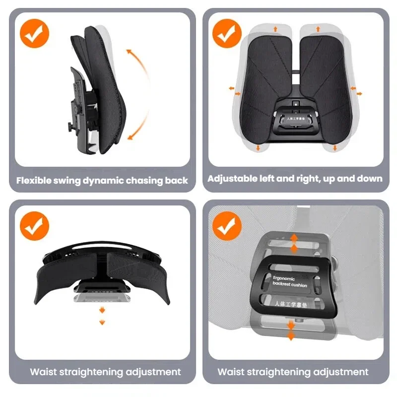 Cushion Office Waist Support Car Waist Protection Ergonomic Waist Support Back Support Basic Version Bustle