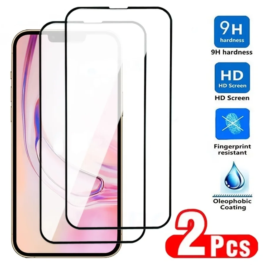 

2 шт. закаленное стекло для защиты экрана телефона Apple Iphone 14 13 12 11 XR Pro Max Plus SE2 X XS 7 8