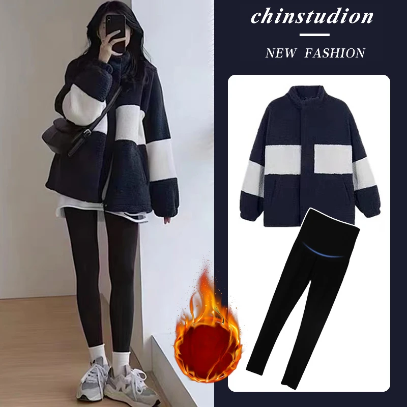 Korean Style Winter Maternity Coats Block Color Patchwork Turtleneck Outerwear Thick Warm Pregnant Woman Fleece Coats Jackets 2021ss bomber woman jacket hip hop furry bone patchwork color block jackets mens harajuku streetwear men baseball coats unisex