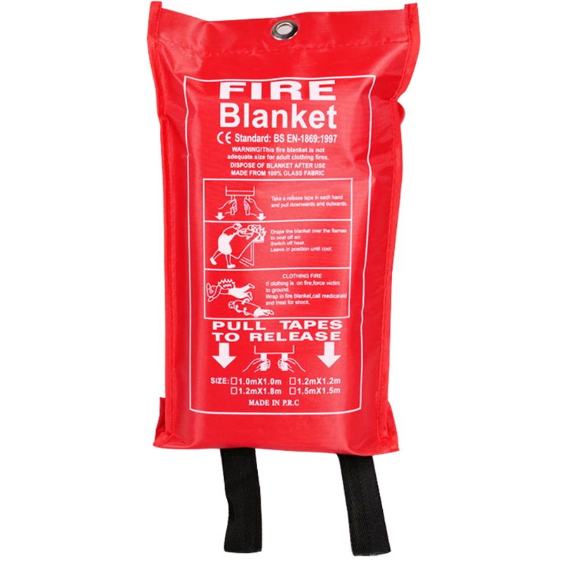 Fire blanket 2/3/4 pieces Optional Glove hook Fiberglass emergency fire blanket can be
