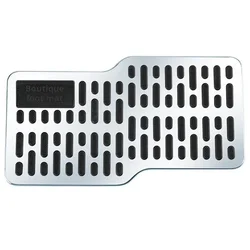 Non-Slip Stainless Steel Heel Pad Floor Mats - Black, Beige, and Brown Car Accessories (Black)