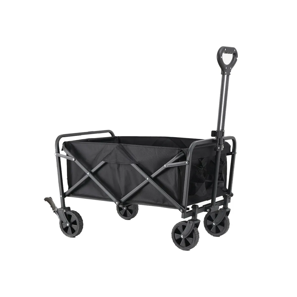 Zusammenklappbarer, zusammenklappbarer Mehrzweck-Strandwagen, robuster, zusammenklappbarer Wagen mit großer Kapazität, Outdoor-Trolley, tragbarer Campingwagen-Tisch – Detail 25
