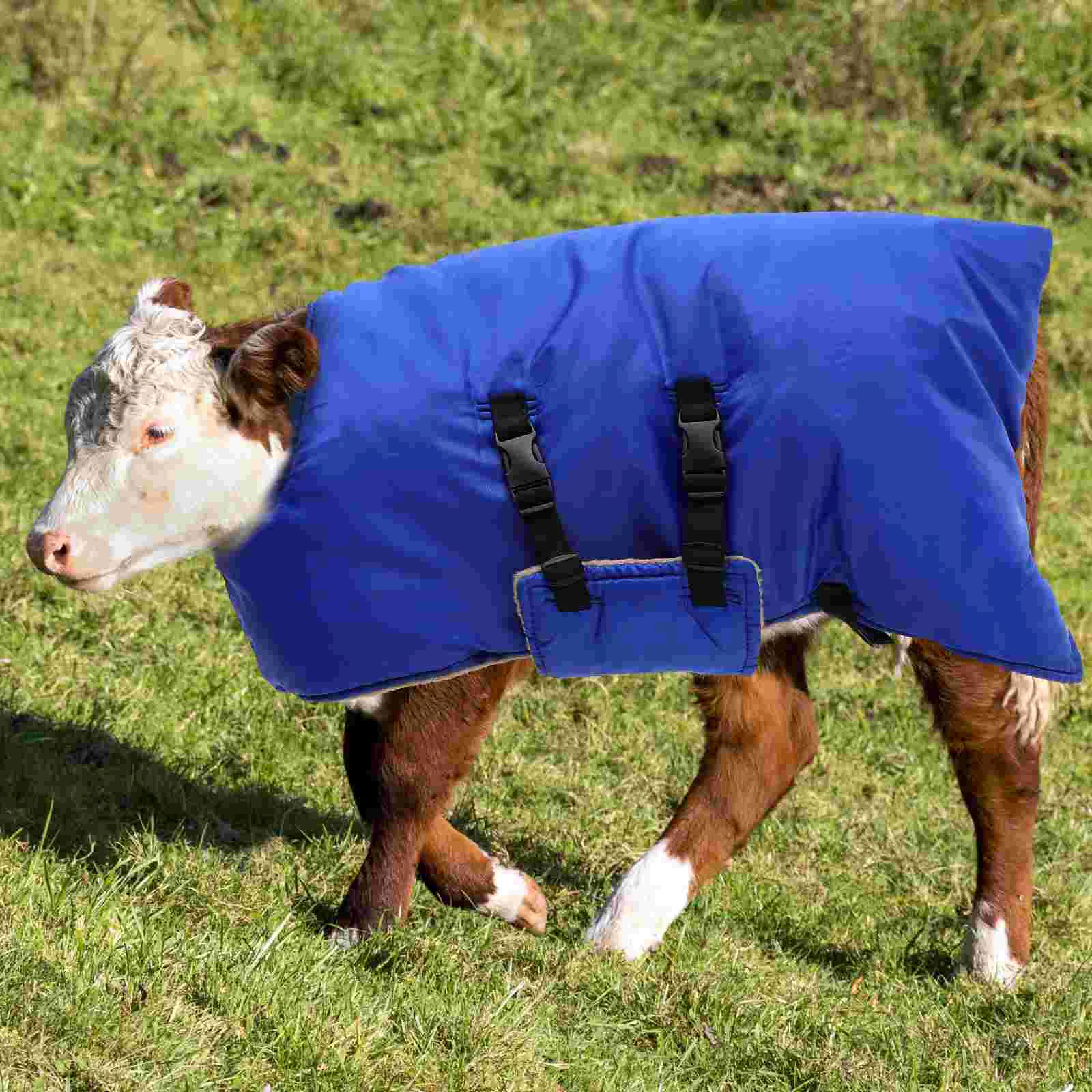 Thickened Fleece Calf Vest Warm Coat Waterproof Ranch Vest Winter Goat Coat Pasture Supplies Horse Care Products Farm 6