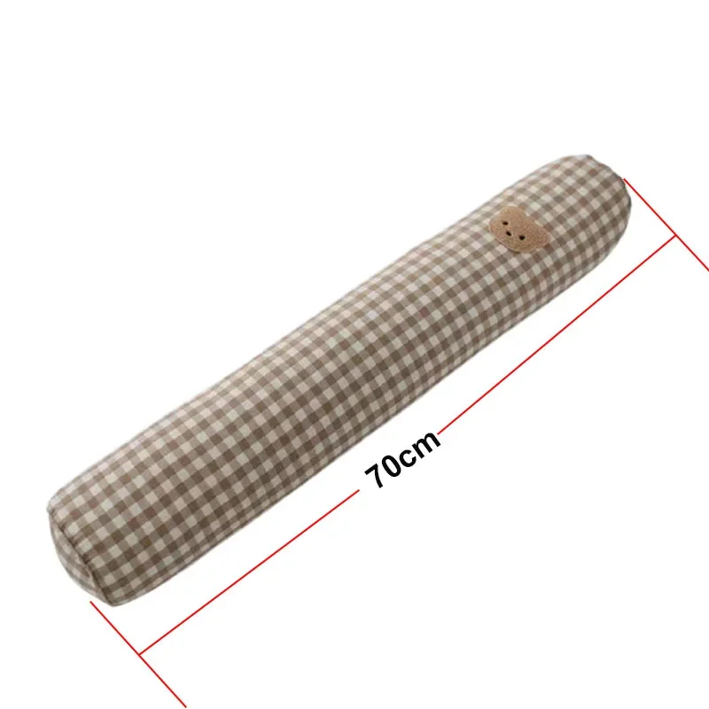 INS Bear Embroidery Baby Bumper Bed Crib Fence Cot Protector for Newborn Infant Long Sleeping Pillow Comfort Sofa Cushion Pillow