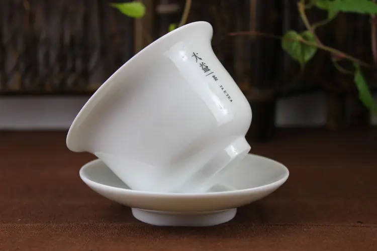 [GRANDNESS] Pu'er Tea Dayi Gaiwan Tea Set White Gongfu Porcelain Gaiwan 150 ml Porcelain