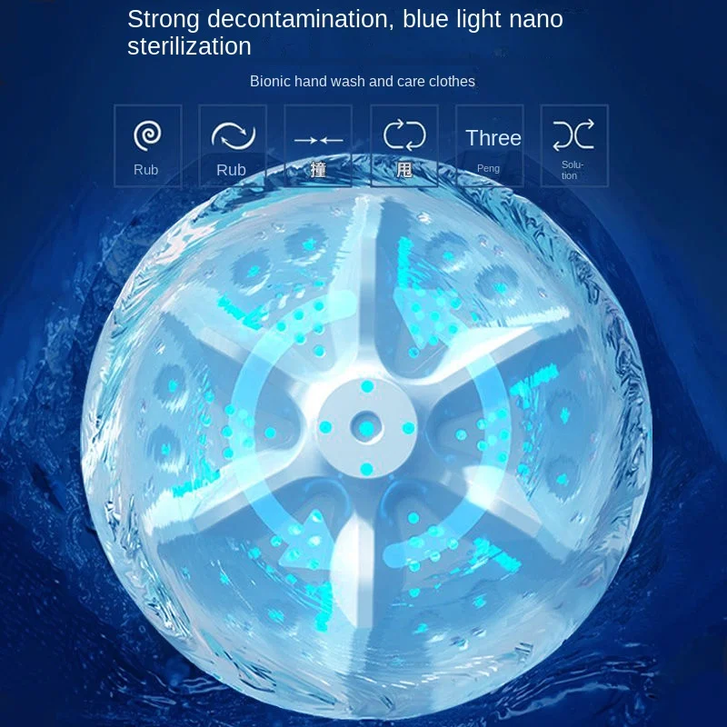 VCJ Washing Machine Mini Semi-automatic Household Single Person Wave Wheel Children's Underwear Cleaning Machine 6