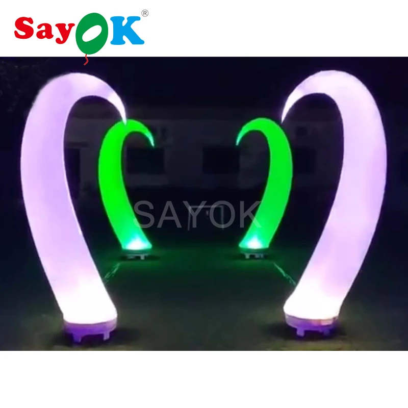 

Special Ground Lighting Inflatable Led Cone High Lighted Inflatable Decoration Glowing In The Dark For Wedding Party Stage