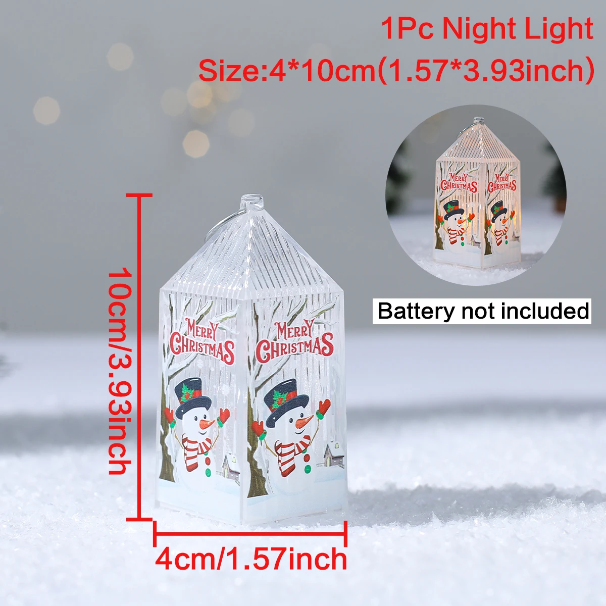 thumbnail image 1 of Farol de Navidad, adornos navideños para el hogar, regalo de Navidad 2024, adornos para árboles de Navidad, Año Nuevo 2025, 1 of 5