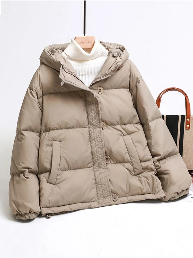 

Warm Thick Winter Coat Women Clothes Oversize Fashion Quilted Hooded Puffer Jacket Short Hooded Parkas Female Casaco Feminino