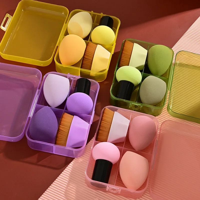 

Makeup Sponge Blender Beauty Egg and Size 55 Foundation Brush Makeup Accessories Mix and Match Set Beauty Tools