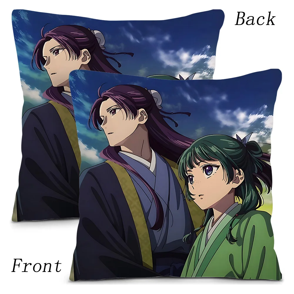 The Apothecary Diaries maomao Pillow Covers Cartoon Sofa Decorative Home Double-sided Printing Short Plush Cute Cushion Cover 4