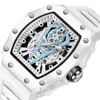 ONOLA 3826W Luxury Fashion Men's Sport Watch Quartz Clock Waterproof Silicone Tape Watch for Men Wristwatch Clock Man Watch