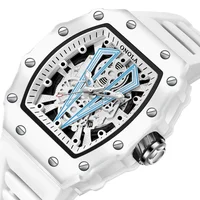 ONOLA 3826W Luxury Fashion Men's Sport Watch Quartz Clock Waterproof Silicone Tape Watch for Men Wristwatch Clock Man Watch
