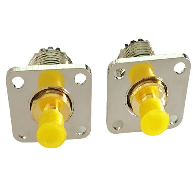 buraco flange painel montagem soquete rf adaptadores coaxiais latao 05