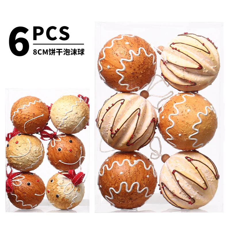 Description Picture 5 of itemGingerbread Man Christmas Ball Ornaments Xmas Tree Hanging Pendant Christmas Decorations for Home Navidad Natal New Year Gift