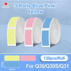 Portable Wireless Phomemo Q30 Mini Label Maker for DIY Date Stickers with Multiple Label Paper Options (Color Sticker 14x50)