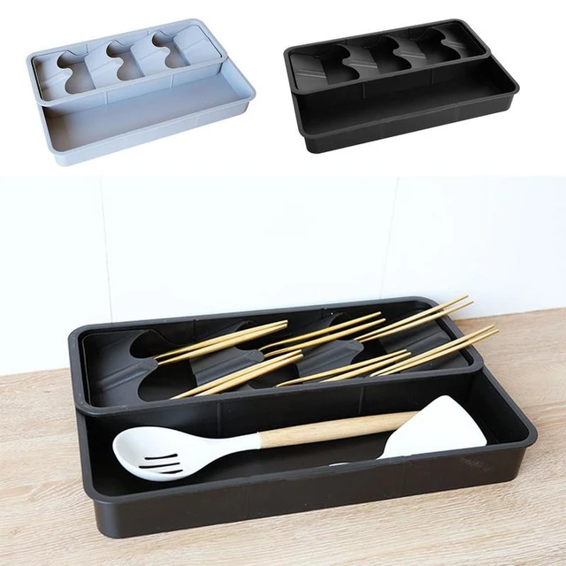 Silverware Storage Box Adjustable Utensil Organizer For kitchen Drawers  Expandable Cutlery Set Holder For Knives Forks Spoons - AliExpress