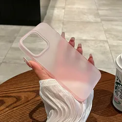 Chic Soft Matte Candy Phone Case with Transparent Bumper Cover for iPhone 17 Pro Max (Pink)