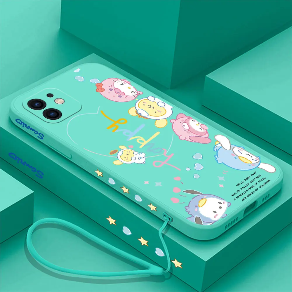 thumbnail image 1 of Hello kitty Cartoon Cute Phone Case For Samsung Galaxy S24 S23 S22 S21 S20 Ultra FE S10 4G S9 S10E Note 20 10 Plus With Lanyard, 1 of 5
