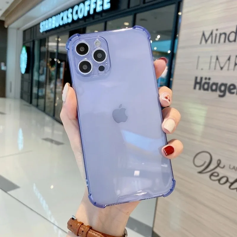 Candy Color Ultra-Thin Airbag Shockproof Transparent Case