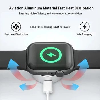 Fast Magnetic Watch Wireless Charger for Apple Watch 9 8 7 6 5 SE 4 3 2 Ultra iWatch Dock Adapter Type C 8Pin Portable Charging