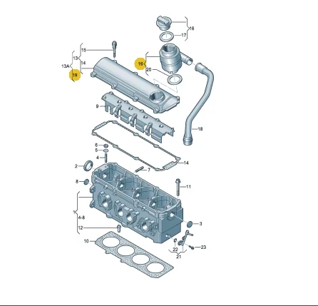 1.6 Engine Cylinder Head Cover Crankcase Block Breather Vent Valve For Audi A3 VW Golf MK4 Bora Beetle Octavia Seat Altea Toledo