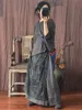 Women Linen Patchwork Skirts Ladies Loose Skirt Female 2025 Skirt Spring Autumn Summer Skirts 3