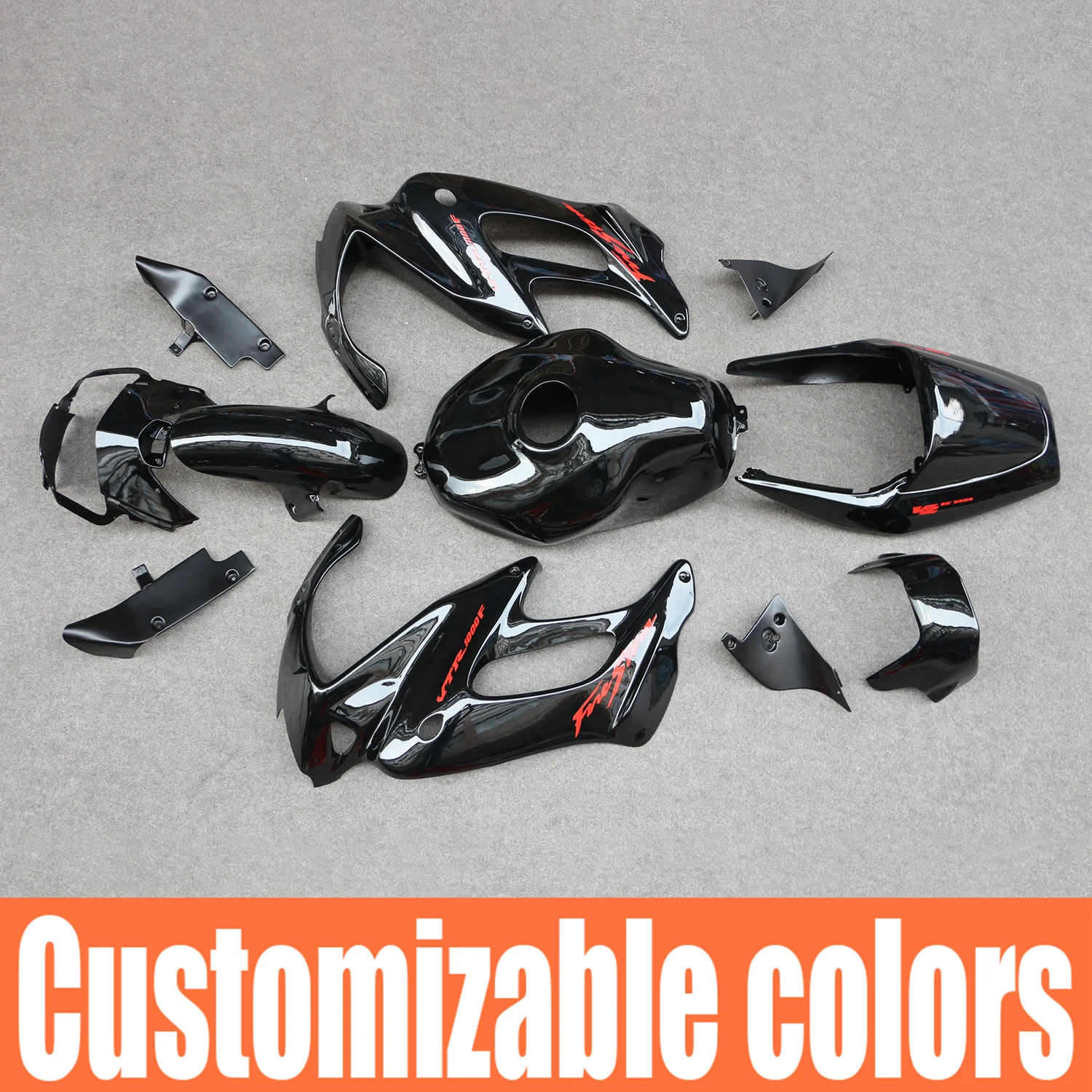 

Подходит для Honda VTR1000F SuperHawk Fire Storm 1997 - 2005 пластиковая оболочка для мотоцикла комплект обтекателей кузова VTR1000 F зеленый