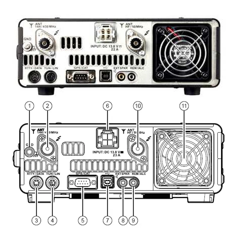 야에스 FT-991A 991 100W 올모드 MF HF 햄 CB 차량용 모바일 VHF UHF 차량 장착 TFT 터치스크린 트랜시버 무전기