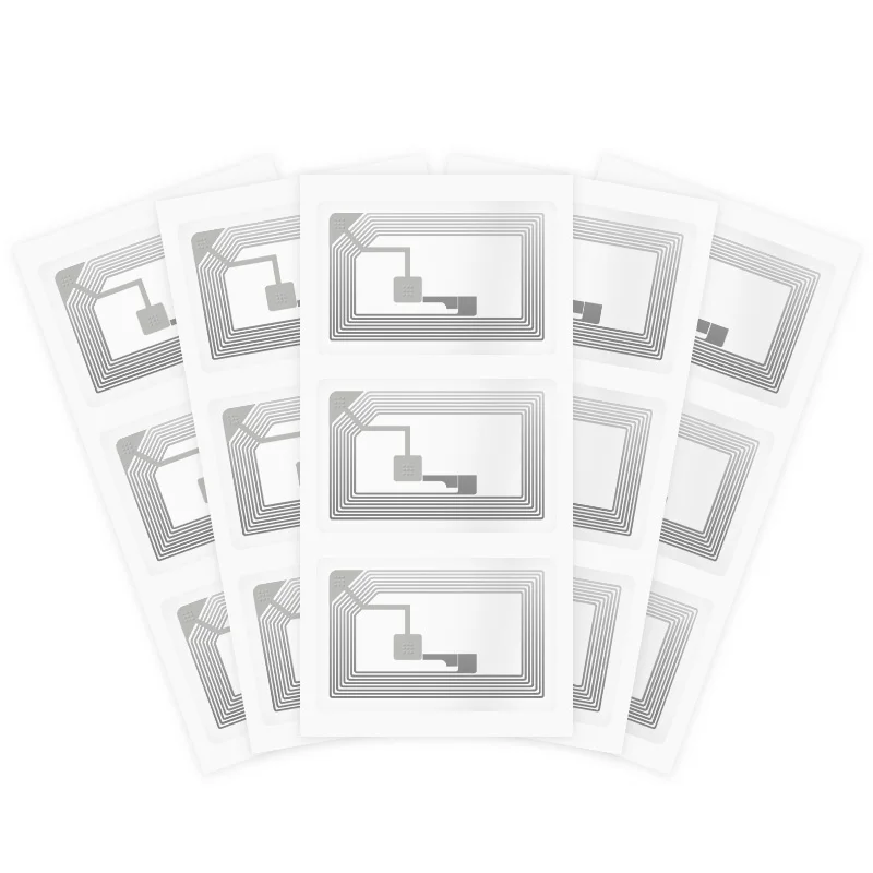 Étiquettes autocollantes NFC avec puce NFC NTAG213, 40x25mm, étiquettes adhésives transparentes, vierges, réinscriptibles, fonctionne avec tous les appareils compatibles NFC