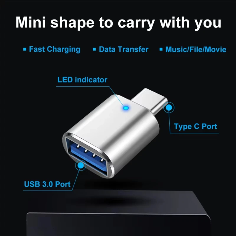 NNBILI USB 3.0 to Type C Male Adapter - Versatile USB A to USB-C Connector & OTG Charging Solution