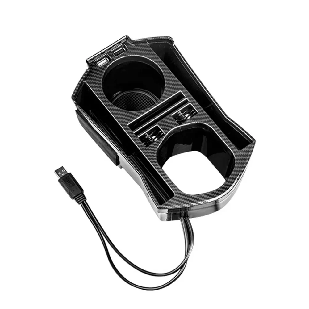 Center Console Tesla Organizer Carbon Fiber Armrest Storage Box Cup Ho - -Premium EV&Tesla - Foto 7