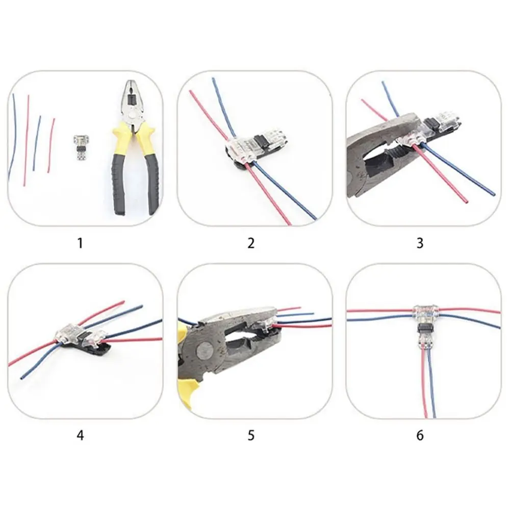 Pin 2 Way Universal T Shape Pluggable With Lever Wire Wiring Connector Cable Clamp Conductor Terminal Block Stripping Connector cable clamp