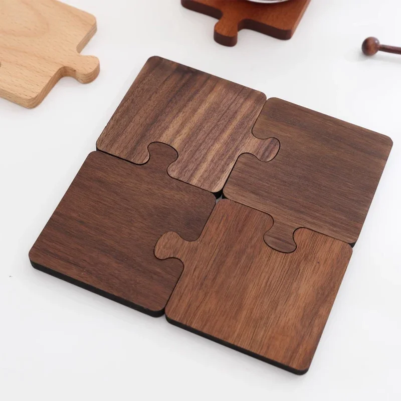 2PCS Free Personalized Custom Coaster Log Coaster Restaurant Solid Wood Heat-resistant Protection Insulated Wood Coffee Coaster 5 S4e75c483934e44e982a7a92e5a2796bae