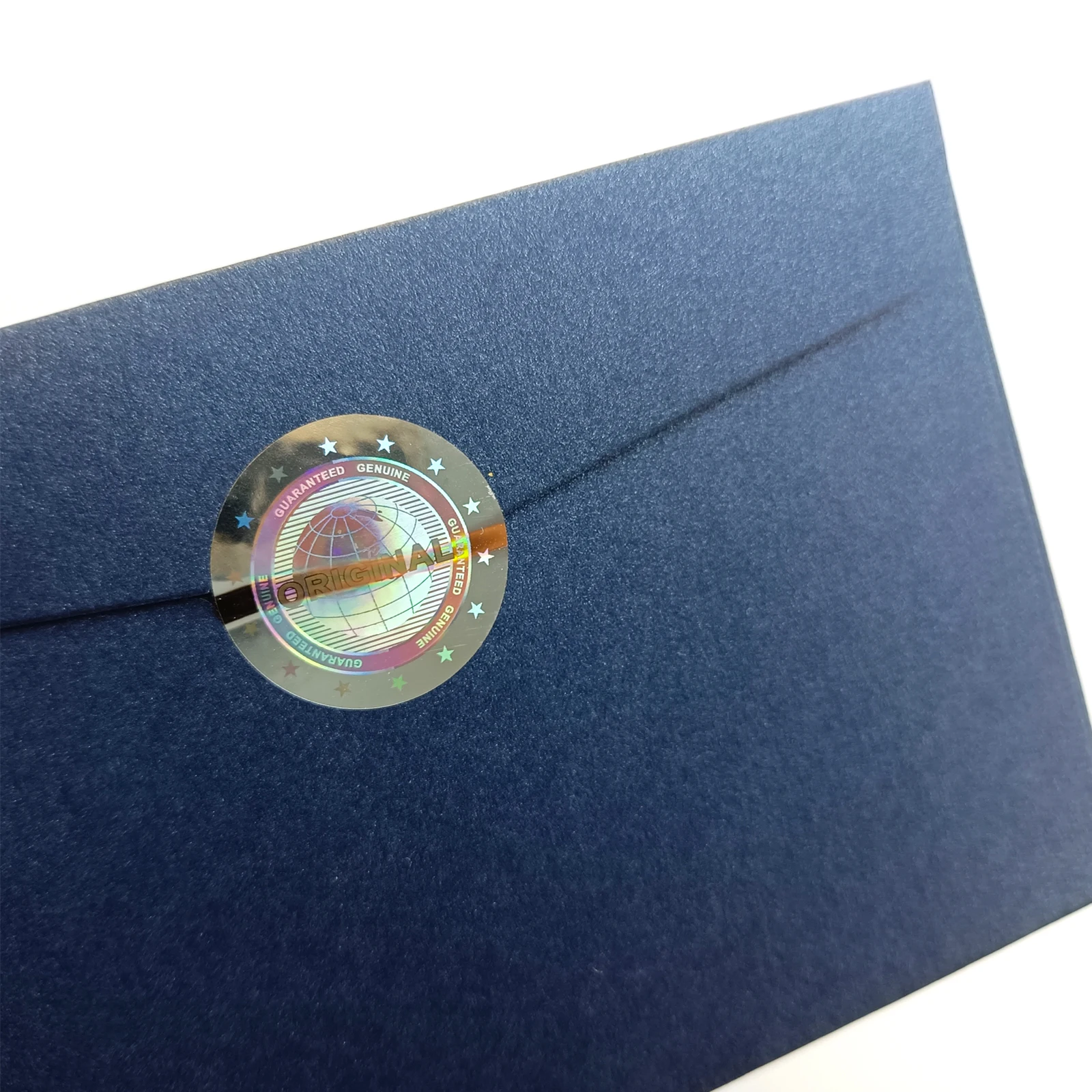 Runder Hologramm-Fälschungssicherer Aufkleber Silbernes Erdmuster Garantie-Null-Siegel Echte Garantie Sicherheitsetikett Holographischer Aufkleber – Detail 9