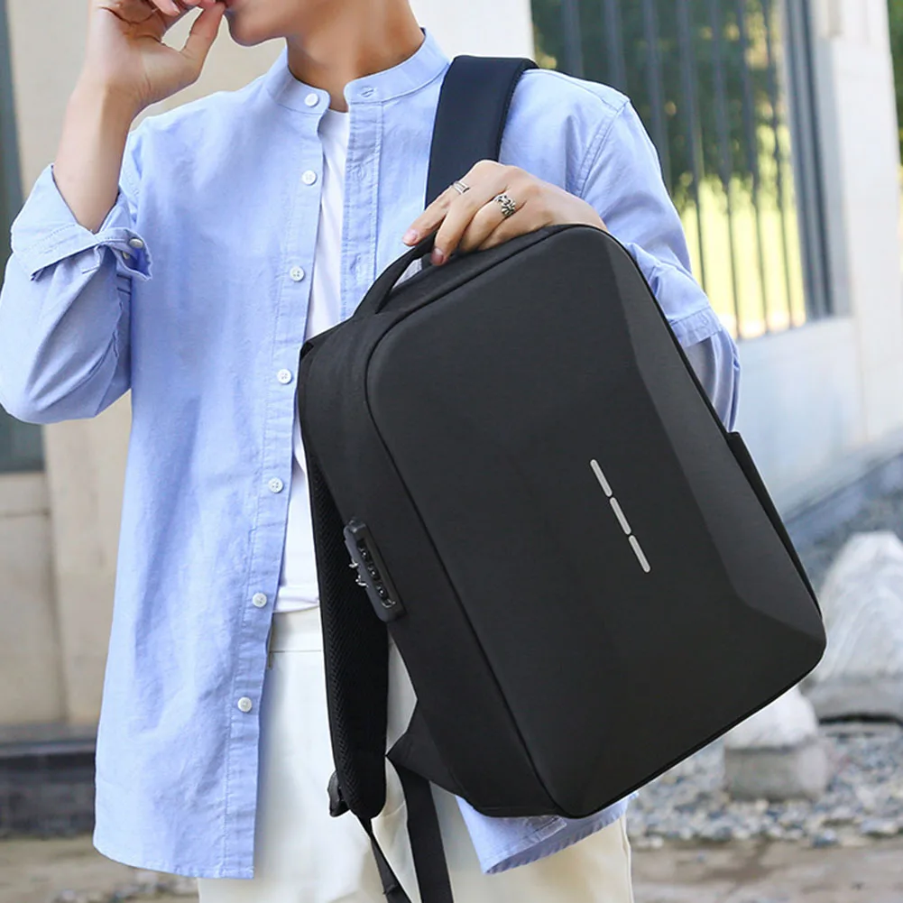 

Sert Kabuk Sırt Çantası Men's Casual Backpack With Usb Charging Port Multi-Pocket Hard Shell Laptops Hard Backpack For Camping