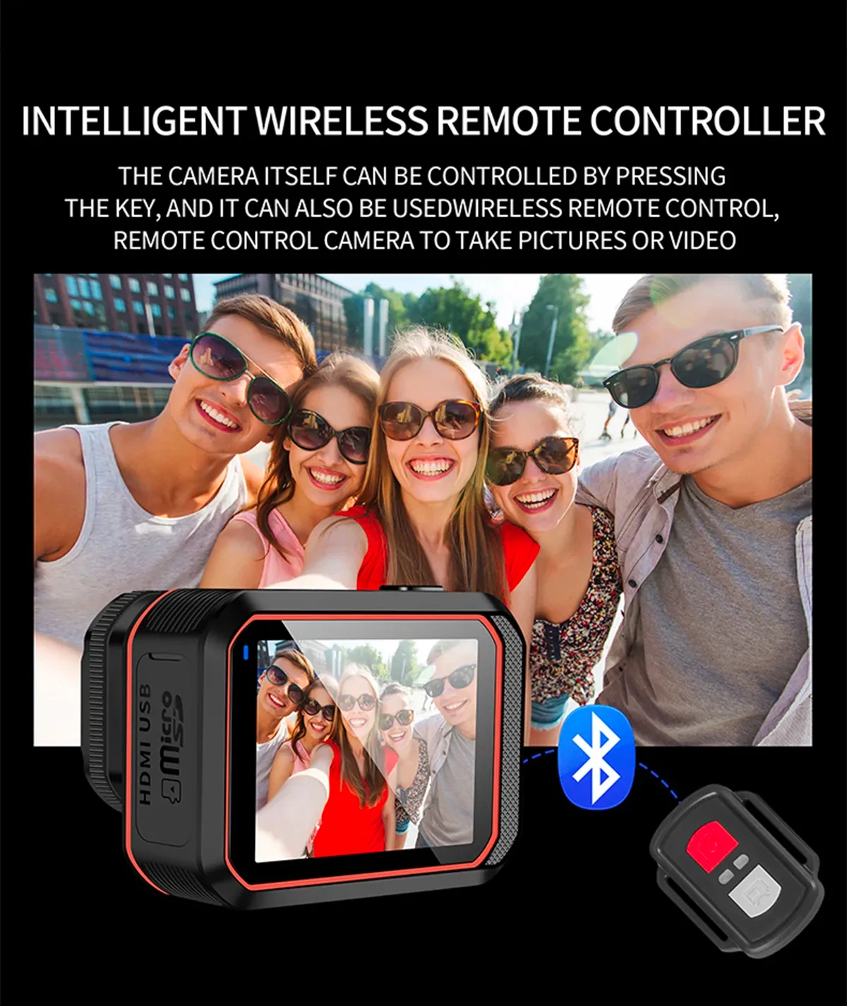 CERASTES Action Camera 4K60FPS WiFi Anti-shake Action Camera With Remote Control Screen Waterproof Sport Camera drive recorder 3
