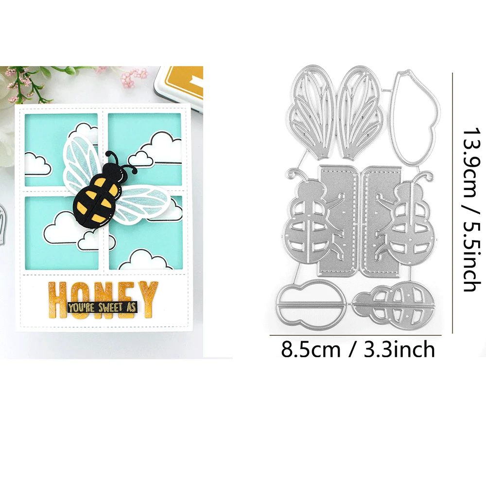 Magischer Iris, gewellte Add-on-Metall-Stanzformen, Prägung, gestanzter Bienenstock für DIY-Kartenherstellung, Scrapbooking, Bastelbedarf – Detail 11