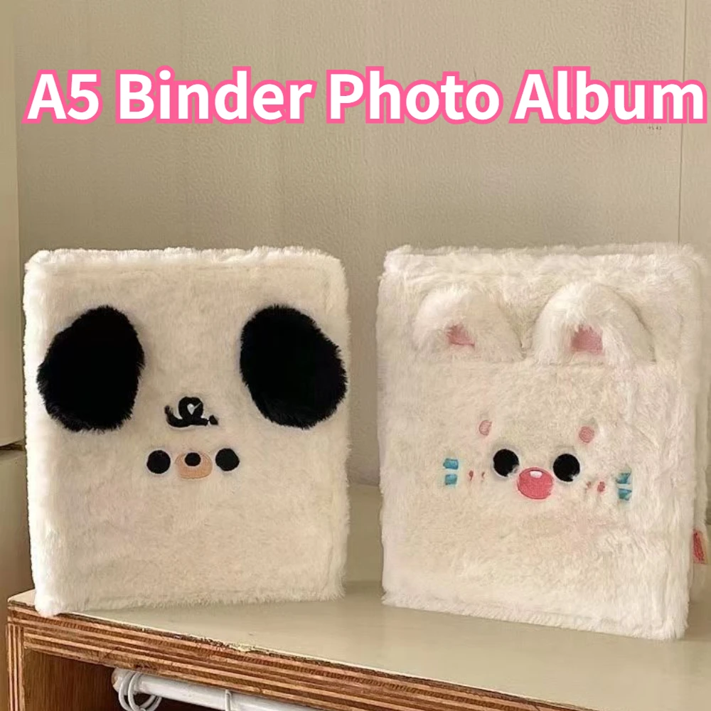 

A5 Binder Photo Album Cute Plush Photocard Holder Idol Album Photo Card Star Chasing Storage Book Binder Book Binding Machine