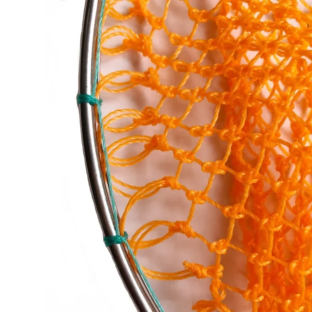 Landing Net for Fihsing Replace Head Flat Solid Stainless Steel Ring Light Depth Strong Nylon Net Fishing Accessory 25cm-40cm 4